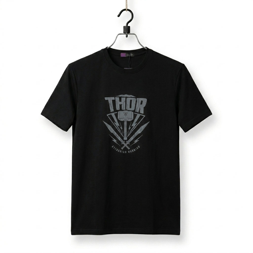 Thor Asgardian Warrior Graphic T-Shirt (Black)