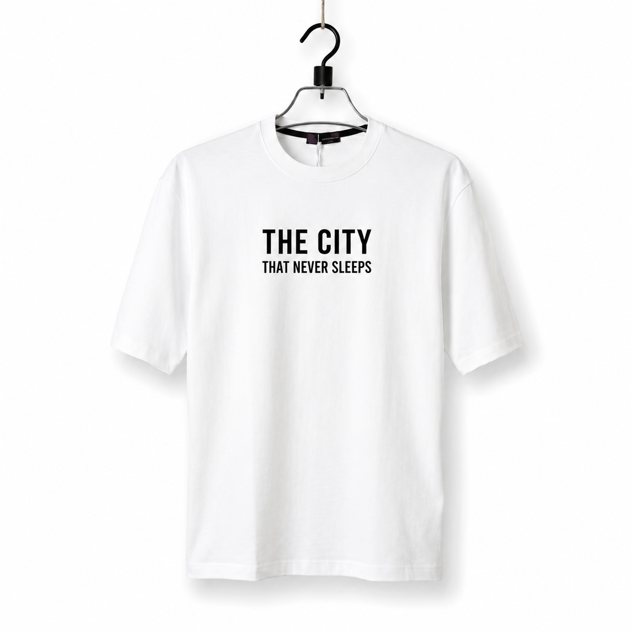 The City That Never Sleeps Back Graphic T-Shirt (White)
