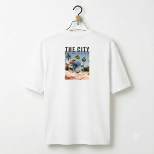 The City That Never Sleeps Back Graphic T-Shirt (White)