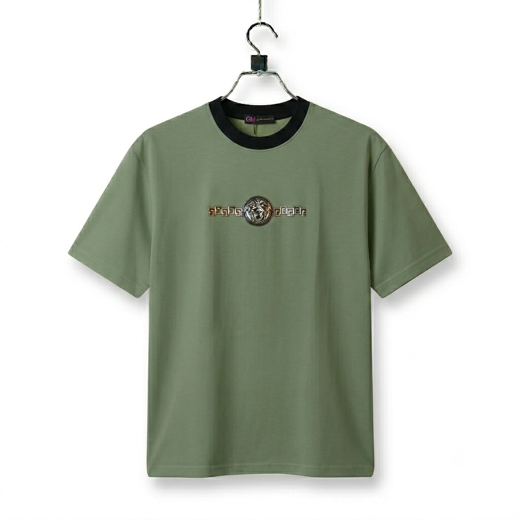 Imperial Medallion Ringer T-Shirt (Sage Green)