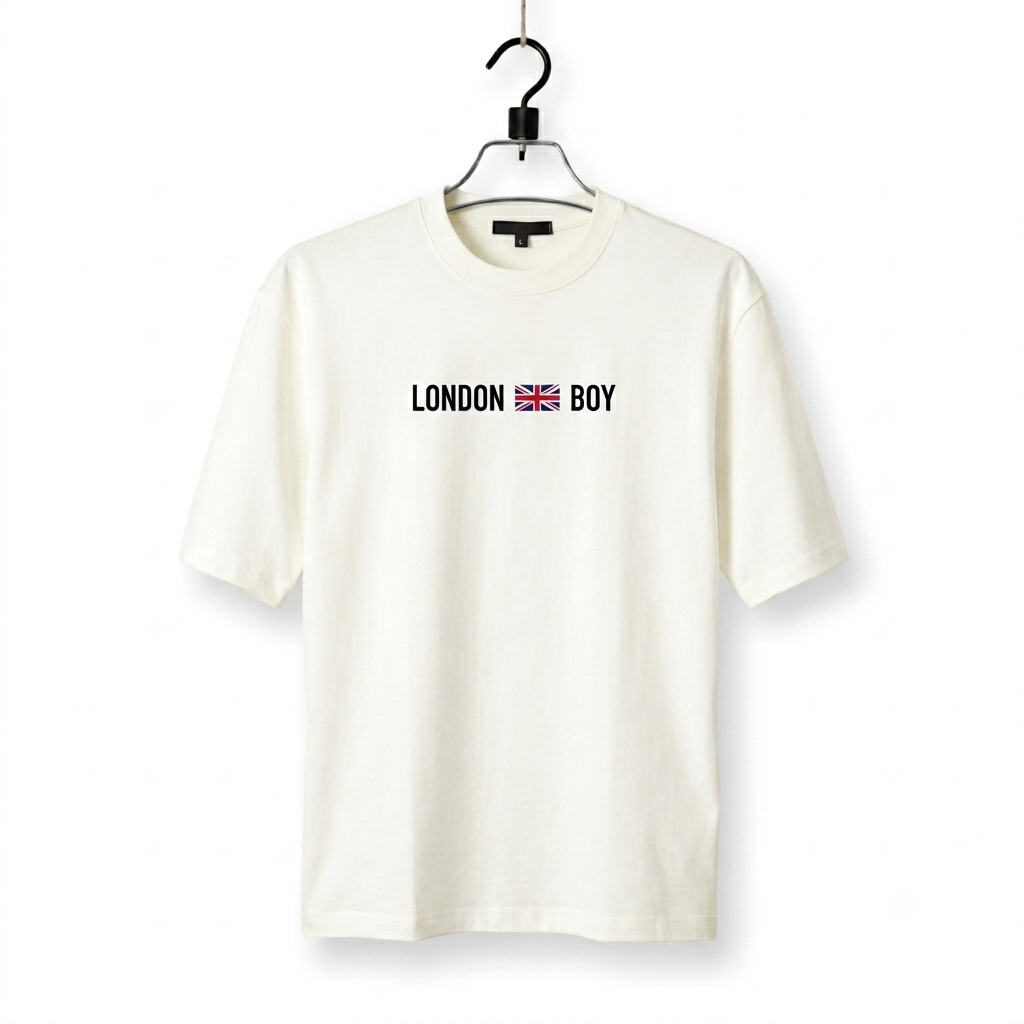 London Boy Union Jack Graphic T-Shirt (Off-White)