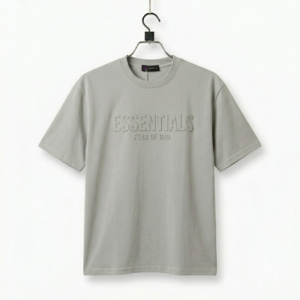 Fear of God Essentials Embossed Logo T-Shirt (Cement Grey)