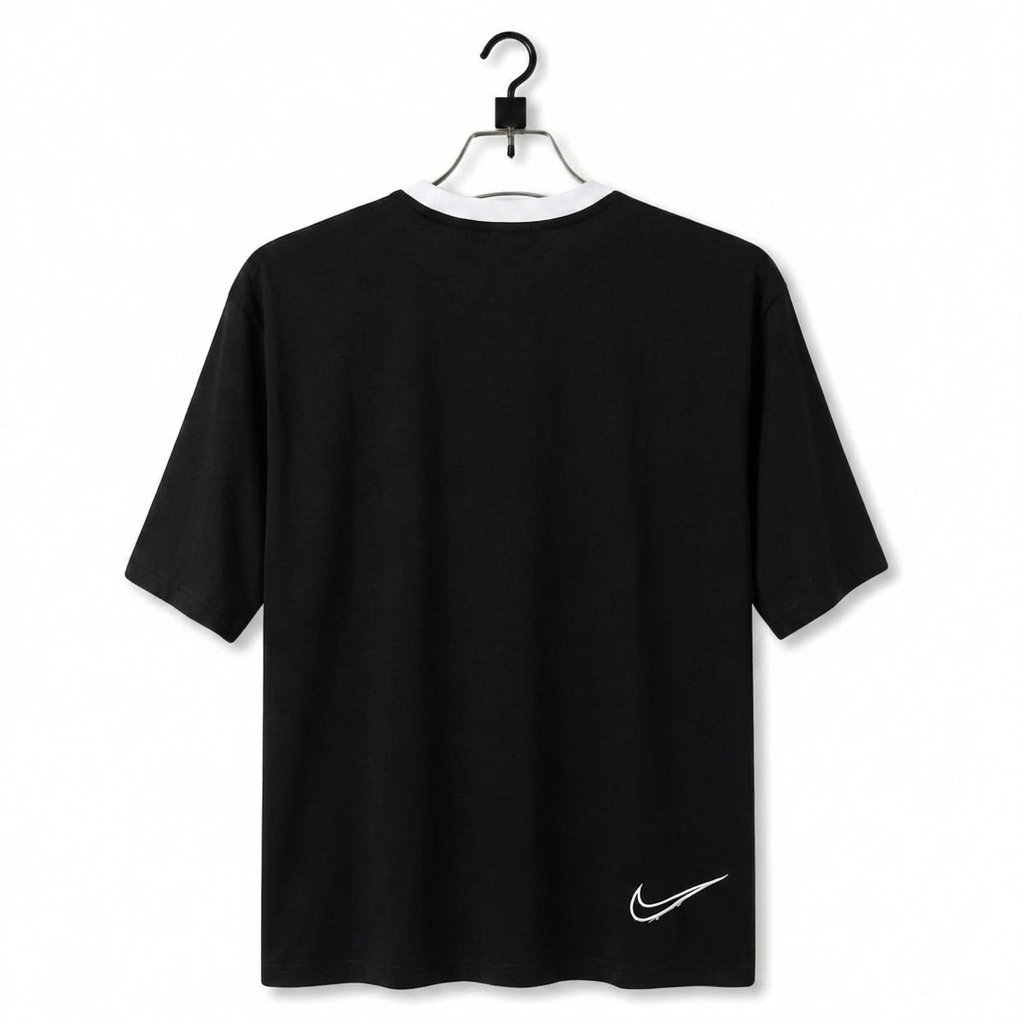 GM Basketball Hoop Graphic Contrast-Rib T-Shirt