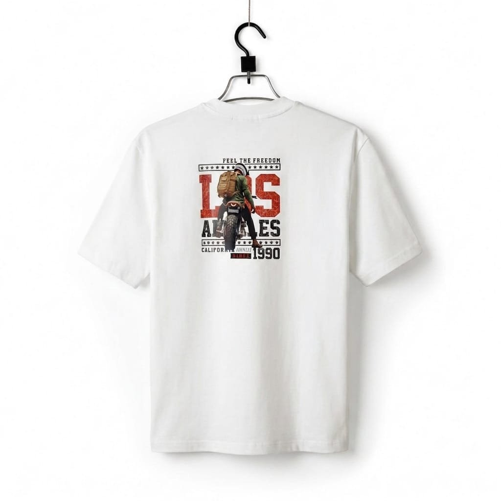Premium "LOS ANGELES" Drop Shoulder Crew Neck T-Shirt