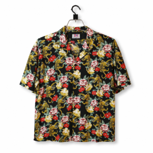 Tiger & Floral Camp Drop Shoulder Shirt