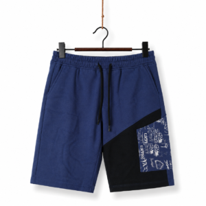 GM Script Utility Pocket Fleece Shorts – Vintage Blue & Black